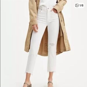 Levi’s Wedgie White Highrise Jeans Button Fly Size 26 Cotton